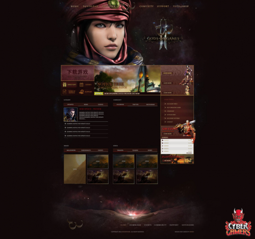 Webdesign Series Gods of Games Two (HTML + CSS + JS + PSD)